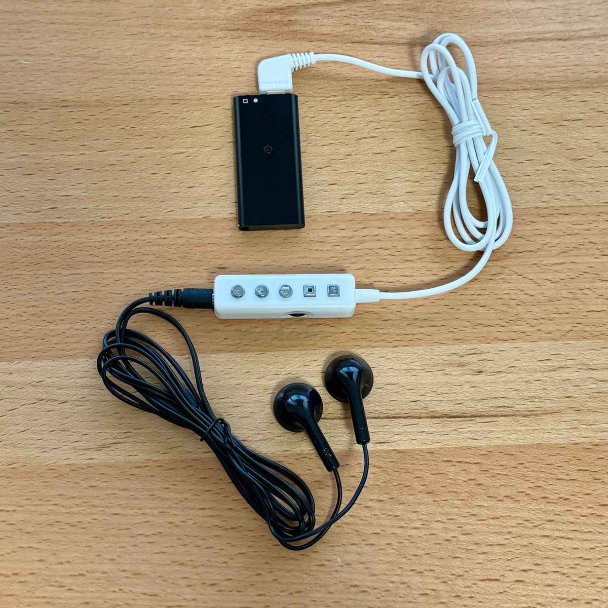 Thin voice recorder VR-140 side view showing 1/8 inch thickness
