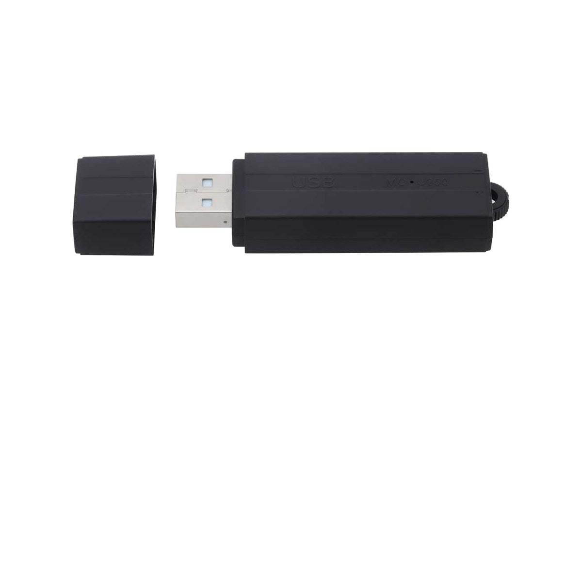 VR-16 USB voice recorder with cap off on a white background