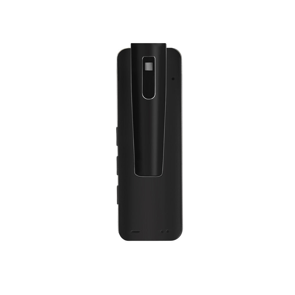 Mini voice recorder VR-120 with metal clip on a bag strap