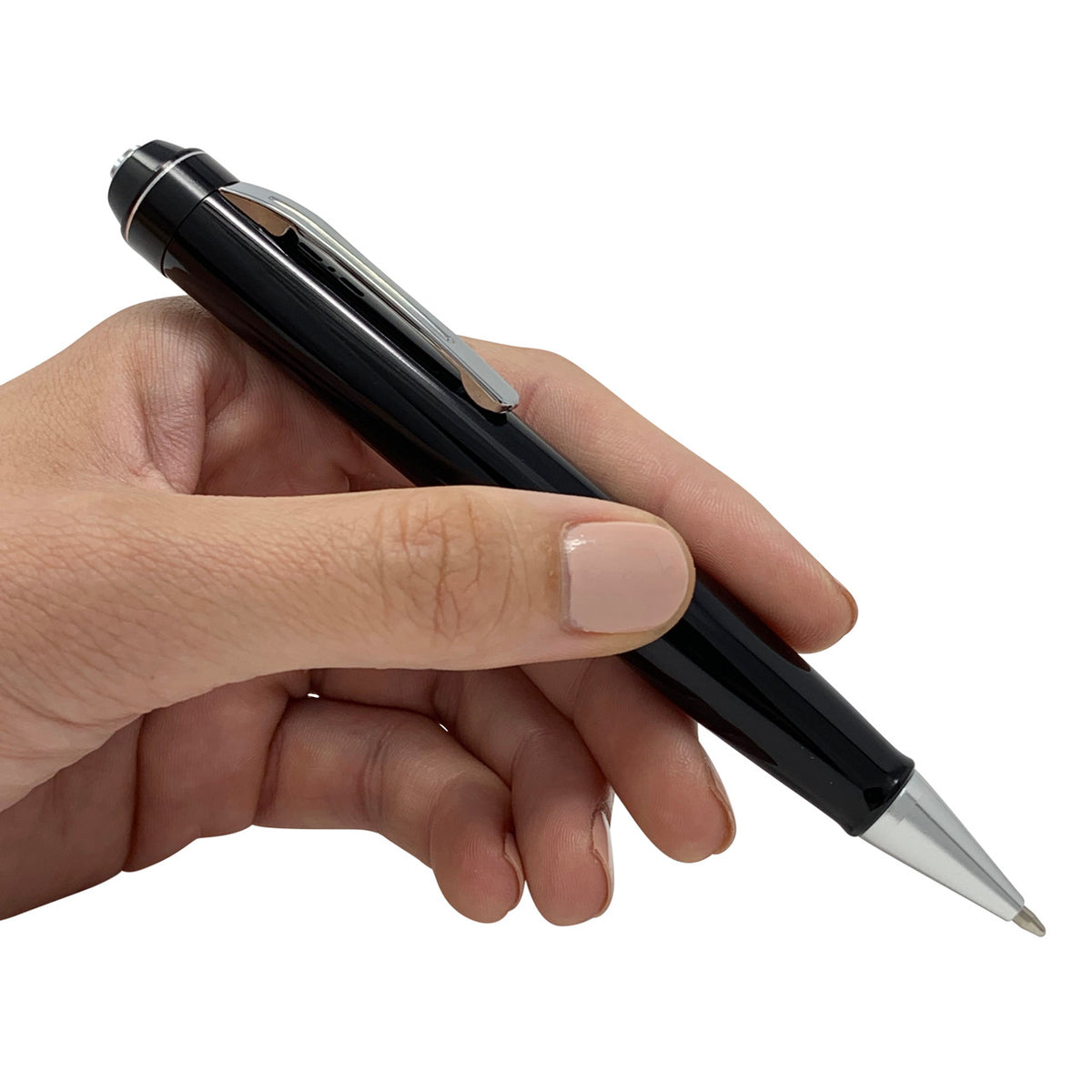 Pen recorder pro VP-9 shown in hand for size