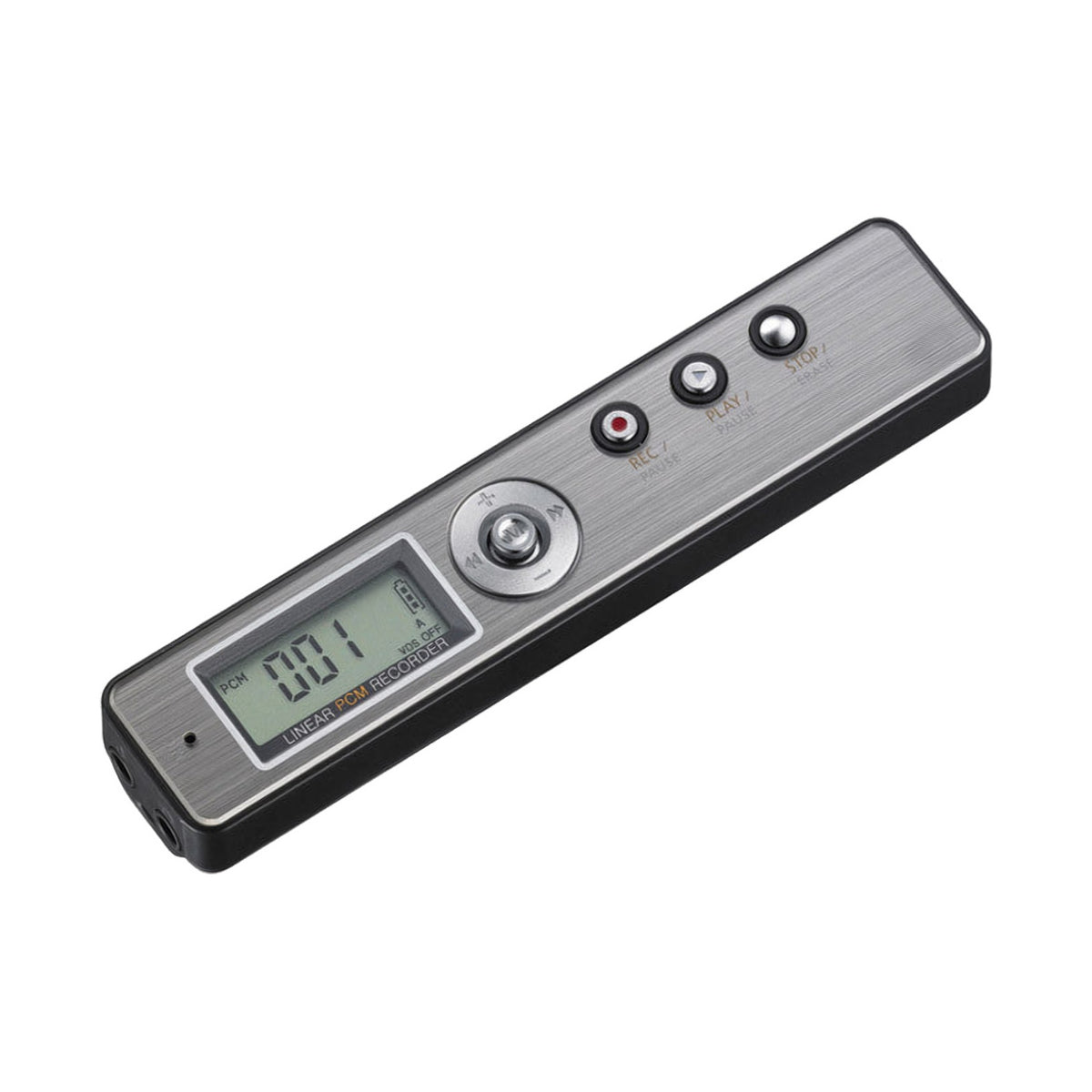 MR-250 digital voice recorder, angled view showing the LCD screen and buttons, PCM, 1,152 hours